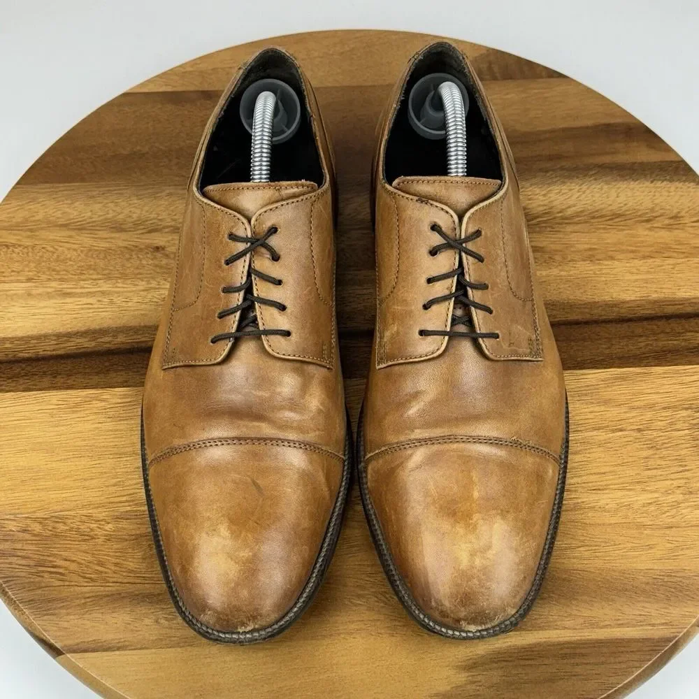 Mens Cole Haan Benton II Cap Toe Ox British Brown Leather‎ Oxfords Shoes Size 10